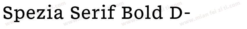 Spezia Serif Bold D字体转换